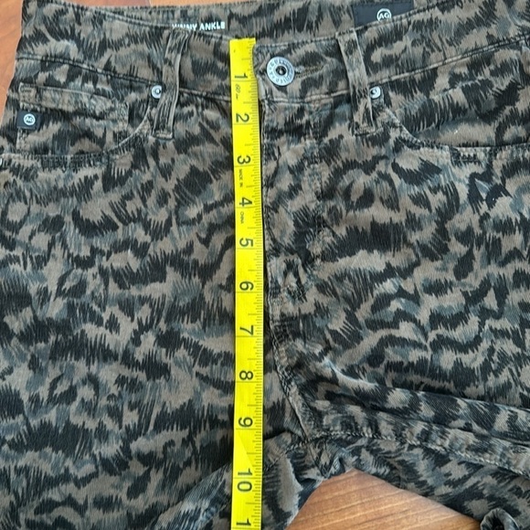 AG Adriano Jeans animal print Farrah High Rise Velvet Skinny Ankle Corduroy 24 - Picture 12 of 14